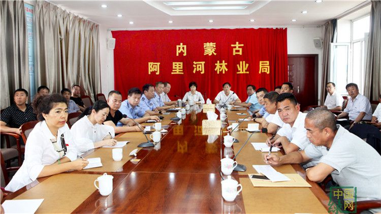 阿里河林業局在分會場參加林區毀林開墾專項整治行動電視電話會議圖片（欒維敬攝）.jpg