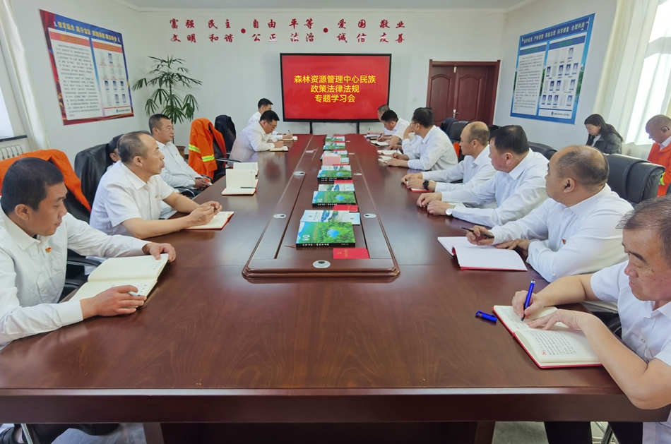 阿龍山森工公司森林資源管理中心召開“民族政策宣傳月”專題學習會.jpg
