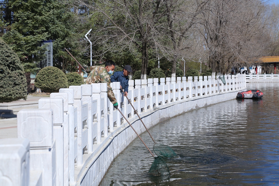 綽爾森工公司玉溪公園清理湖面 (2).JPG