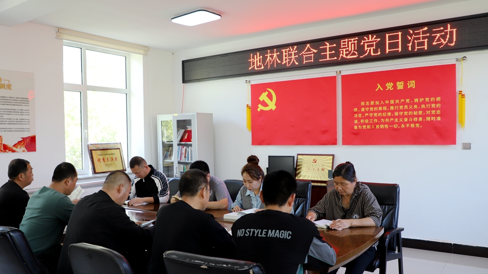 綽源森工公司育林林場黨支部與綽山社區黨支部聯合開展主題黨日活動.JPG