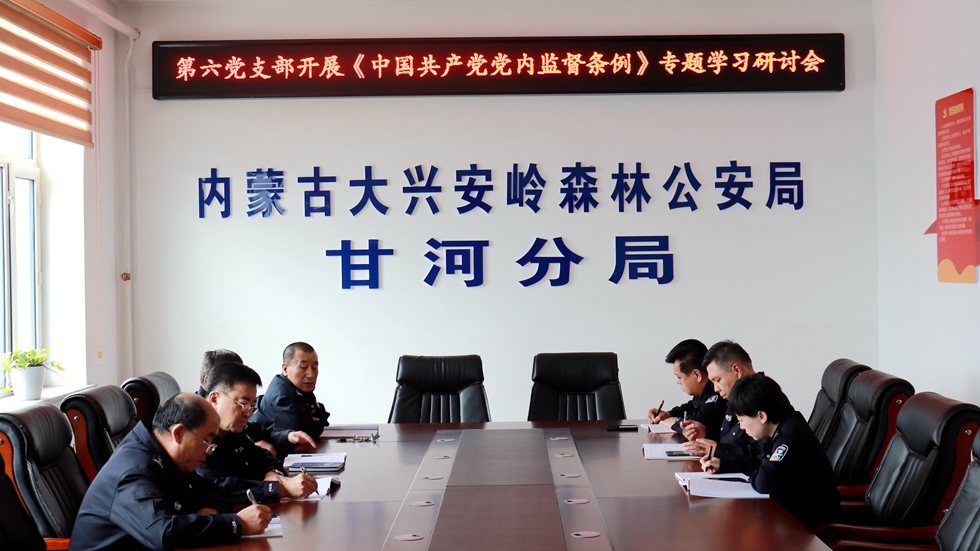 甘河分局第六黨支部開展《中國共產黨黨內監督條例》專題學習研討會.JPG